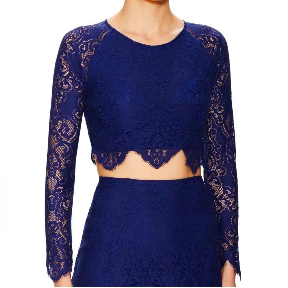 For Love & Lemons Midnight Lace Crop Top (s) NWOT